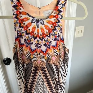 Multi colored printed silk midi dress HD in Paris from Anthropology - Size 0